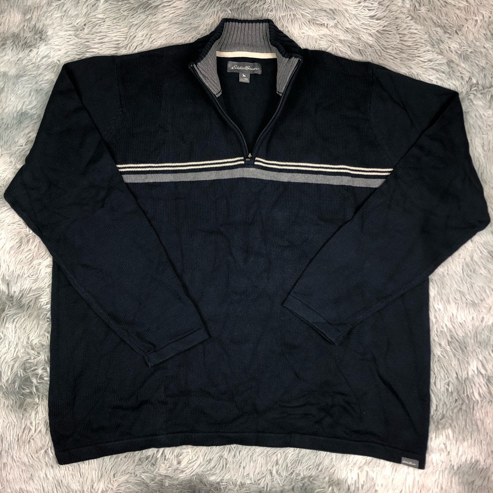 NEW Eddie Bauer Knit Pullover Zip Sweater 3XL TALL